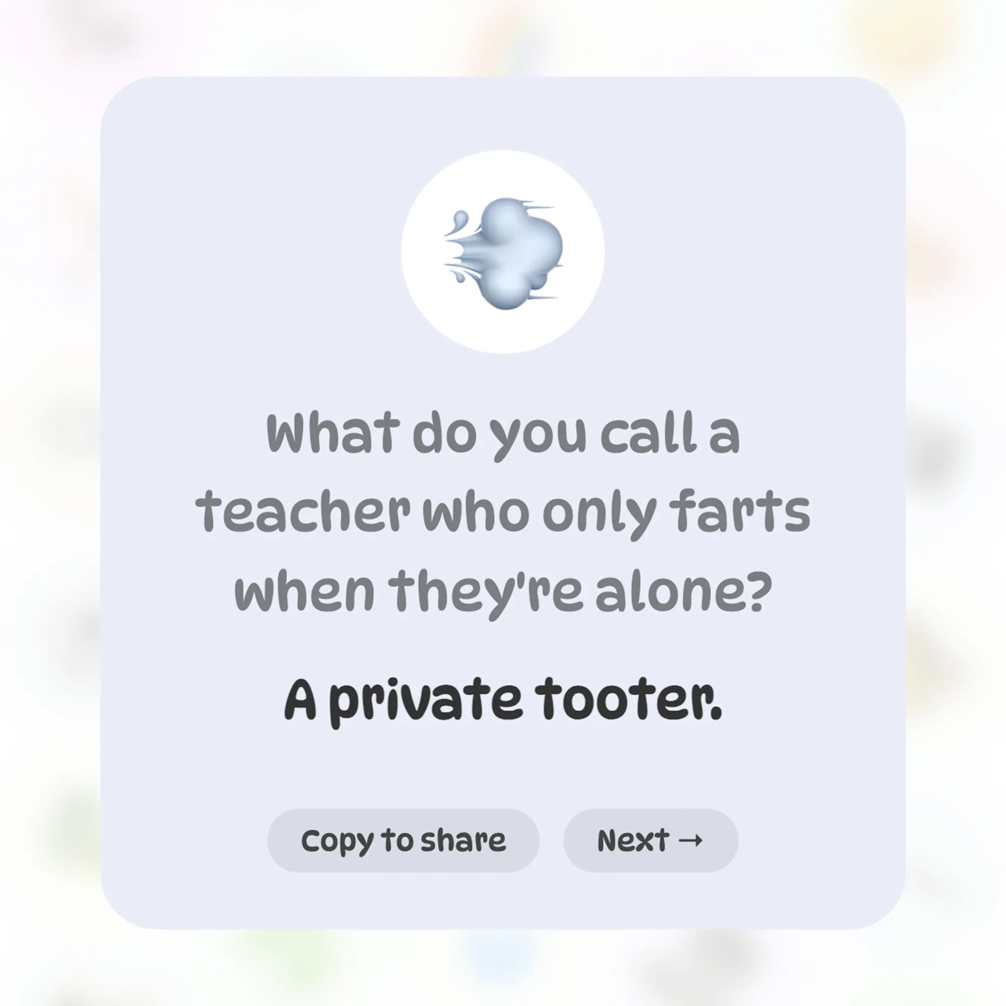 Joke card expanded