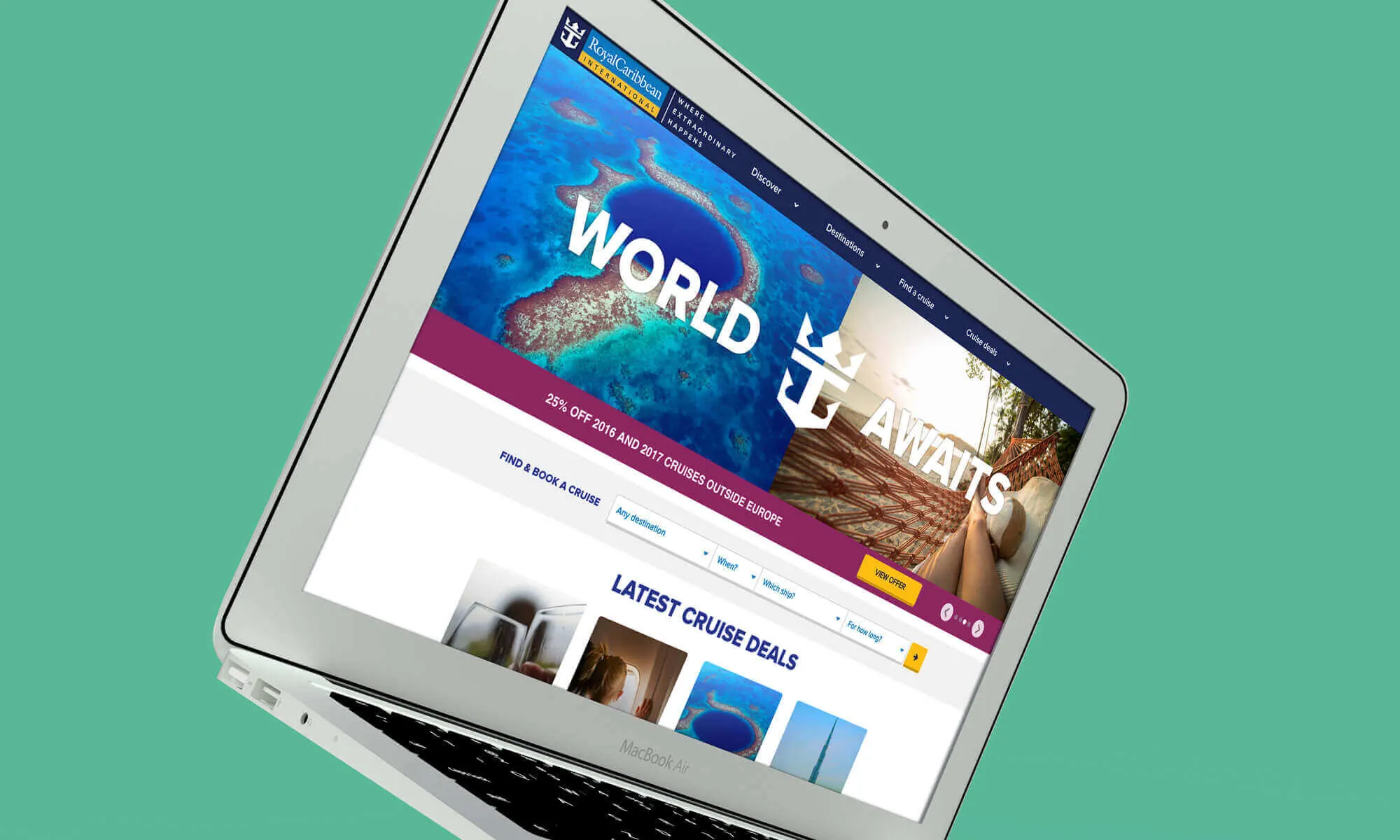 Royal Caribbean responsive website redesign
