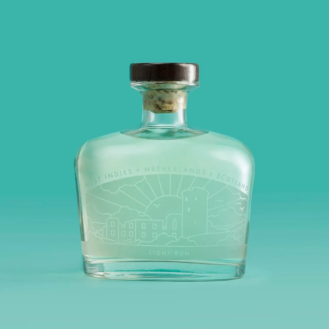 Rum Blender bottle illustration: Caribbean island