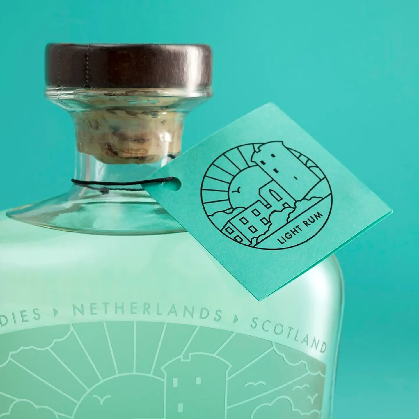 Rum Blender bottle label design