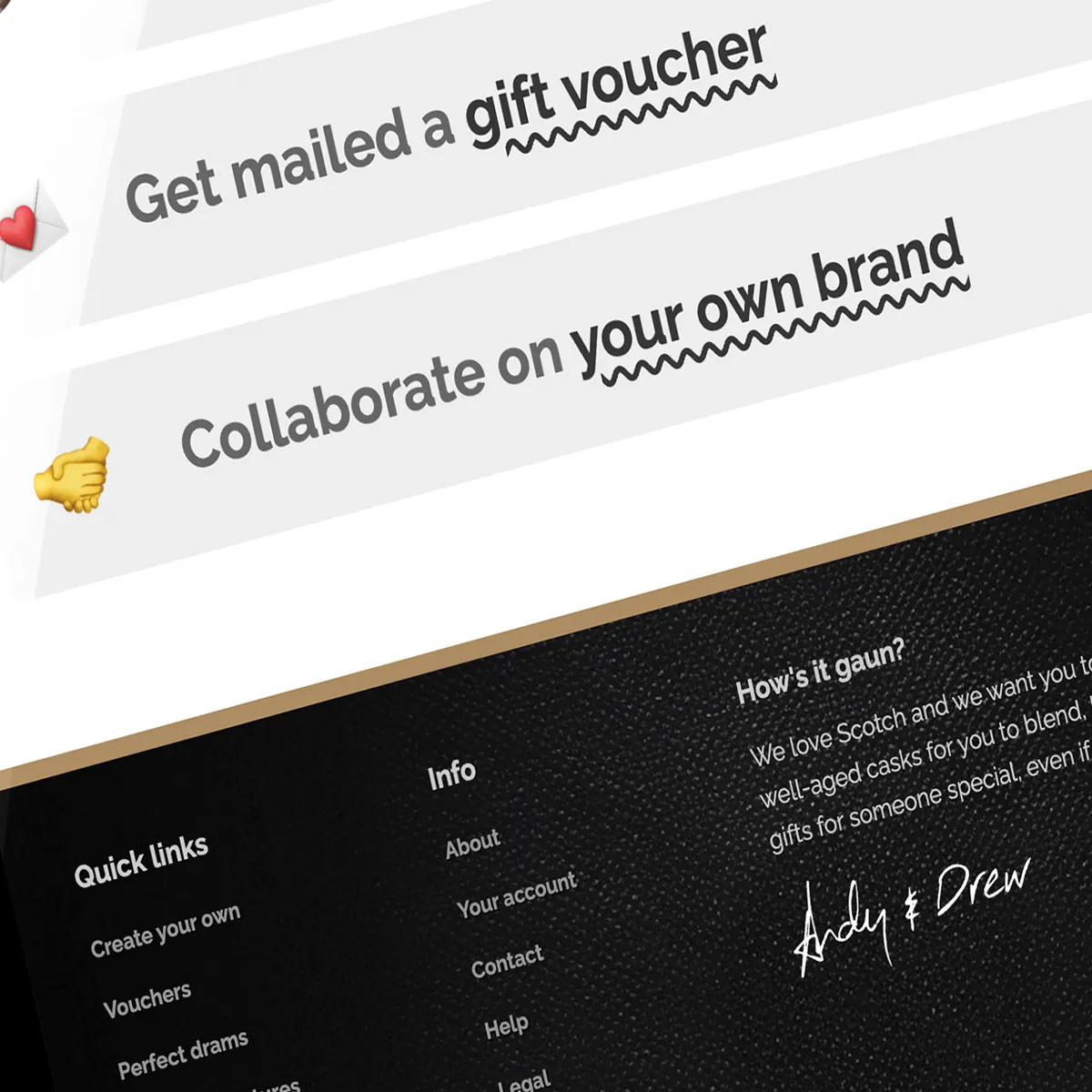 Whisky Blender website design
