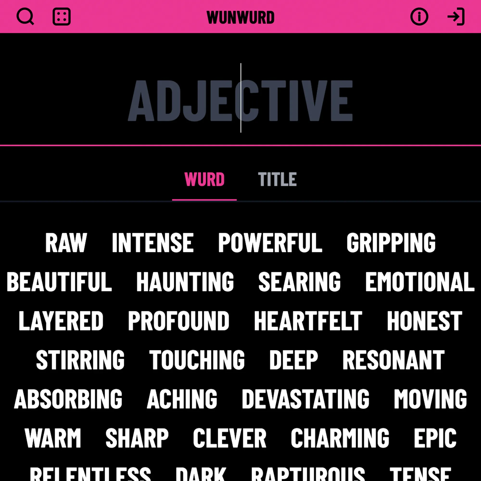 WUNWURD word submission